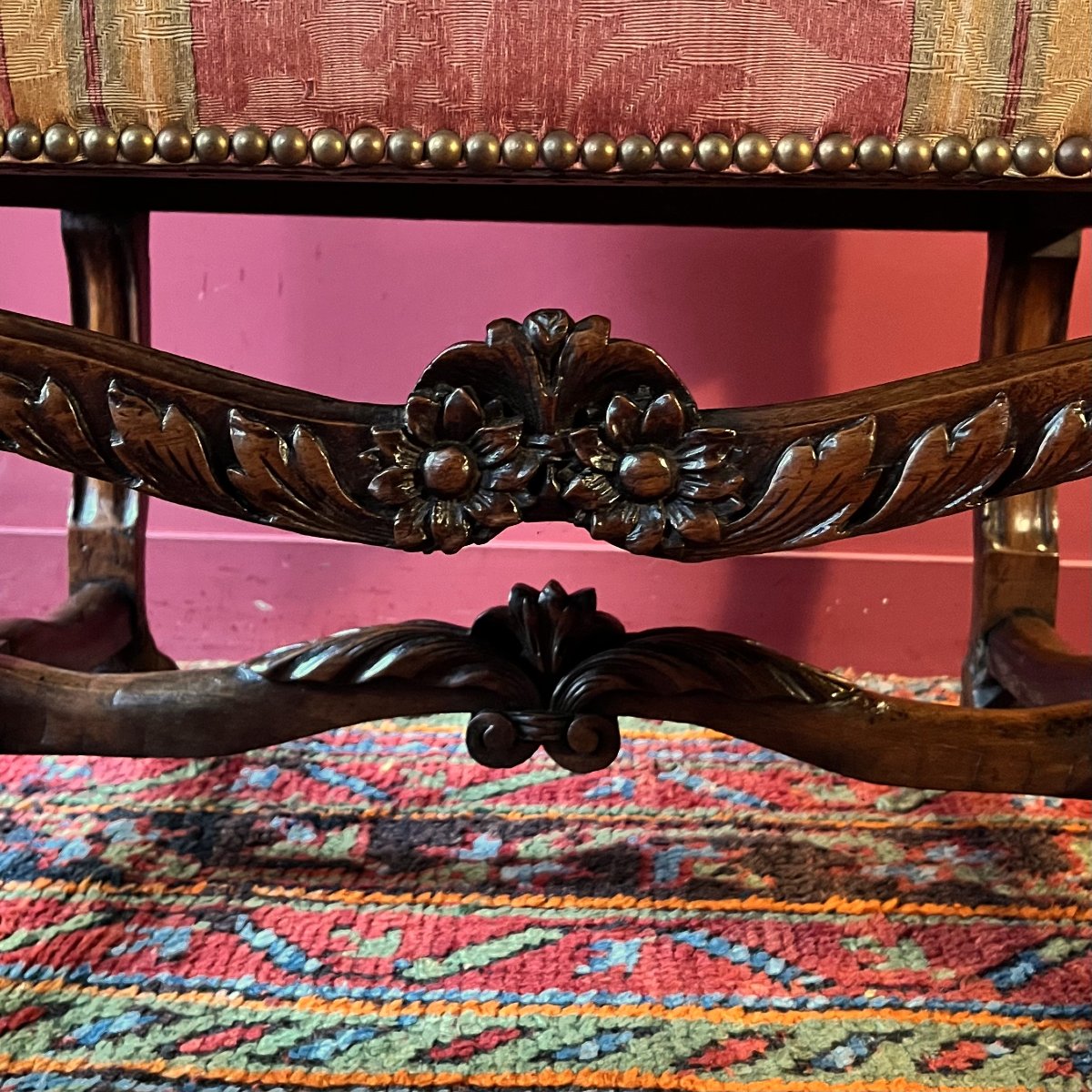 Fauteuil sculpté, époque Louis XIV-photo-5