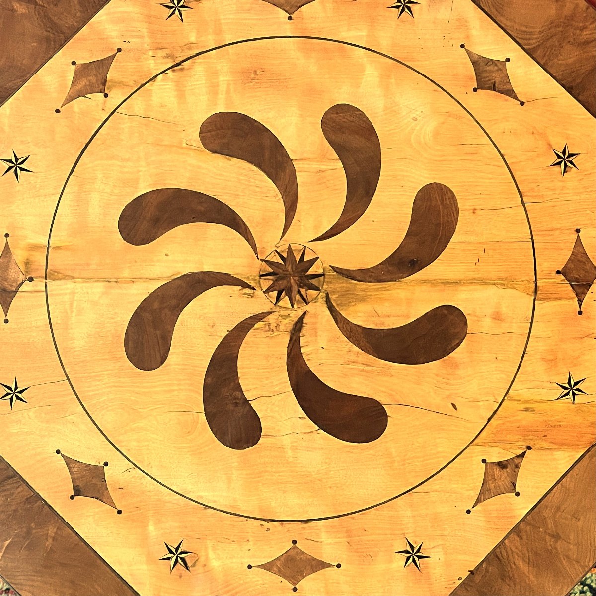 Guéridon marqueté, début XIXème siècle-photo-4