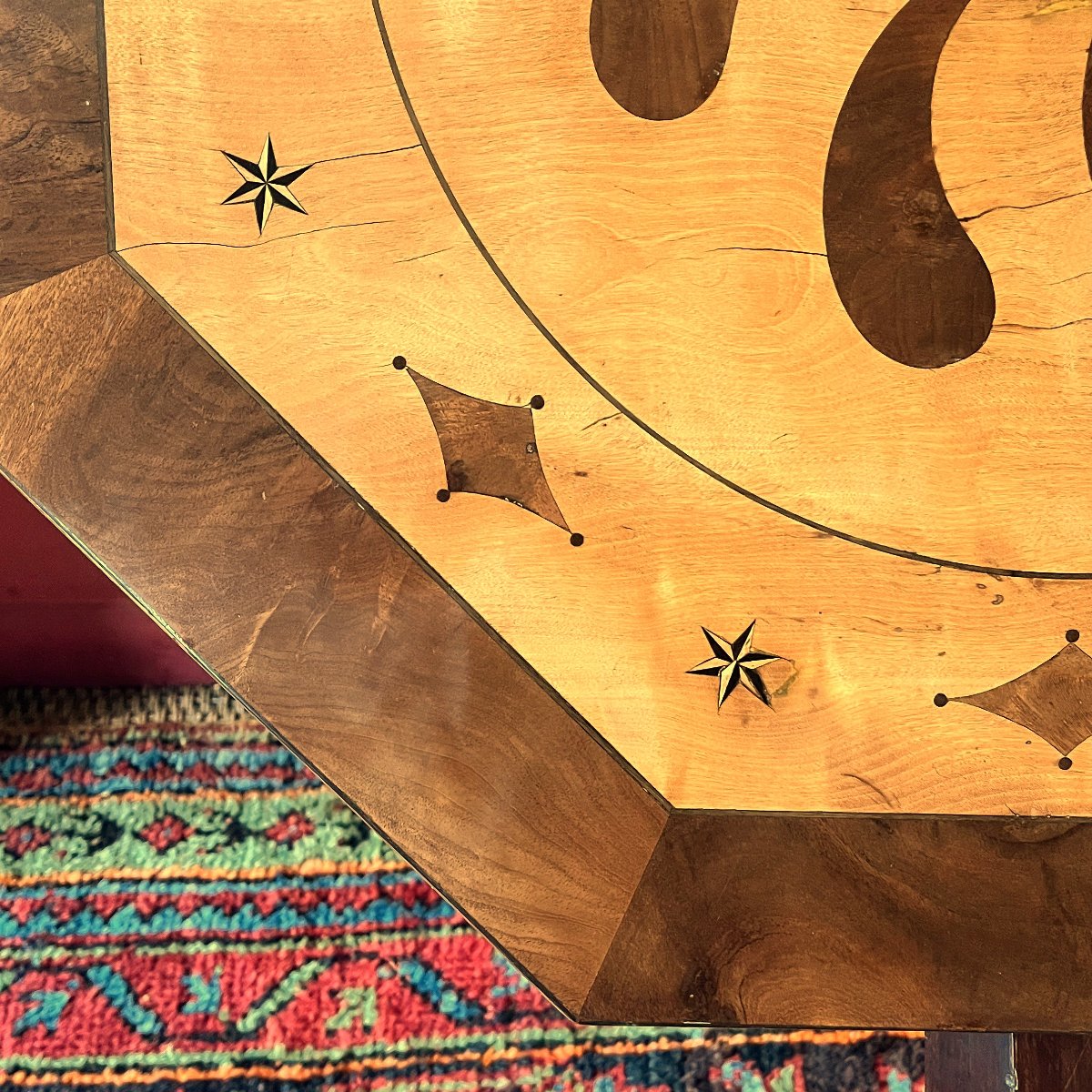 Guéridon marqueté, début XIXème siècle-photo-1