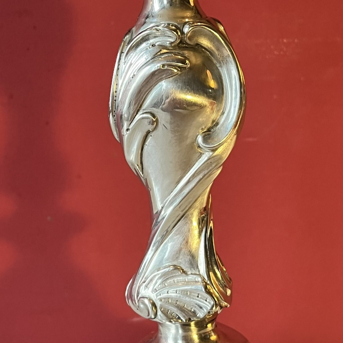 Pair Of Rocaille Candlesticks, Louis XV Period-photo-2