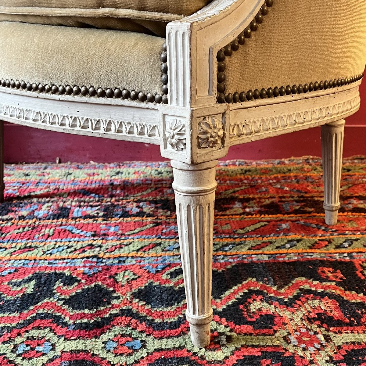 Paire de bergères sculptées, époque Louis XVI-photo-5