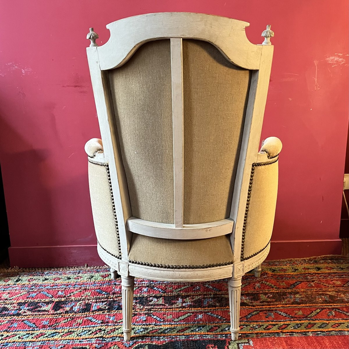 Paire de bergères sculptées, époque Louis XVI-photo-7