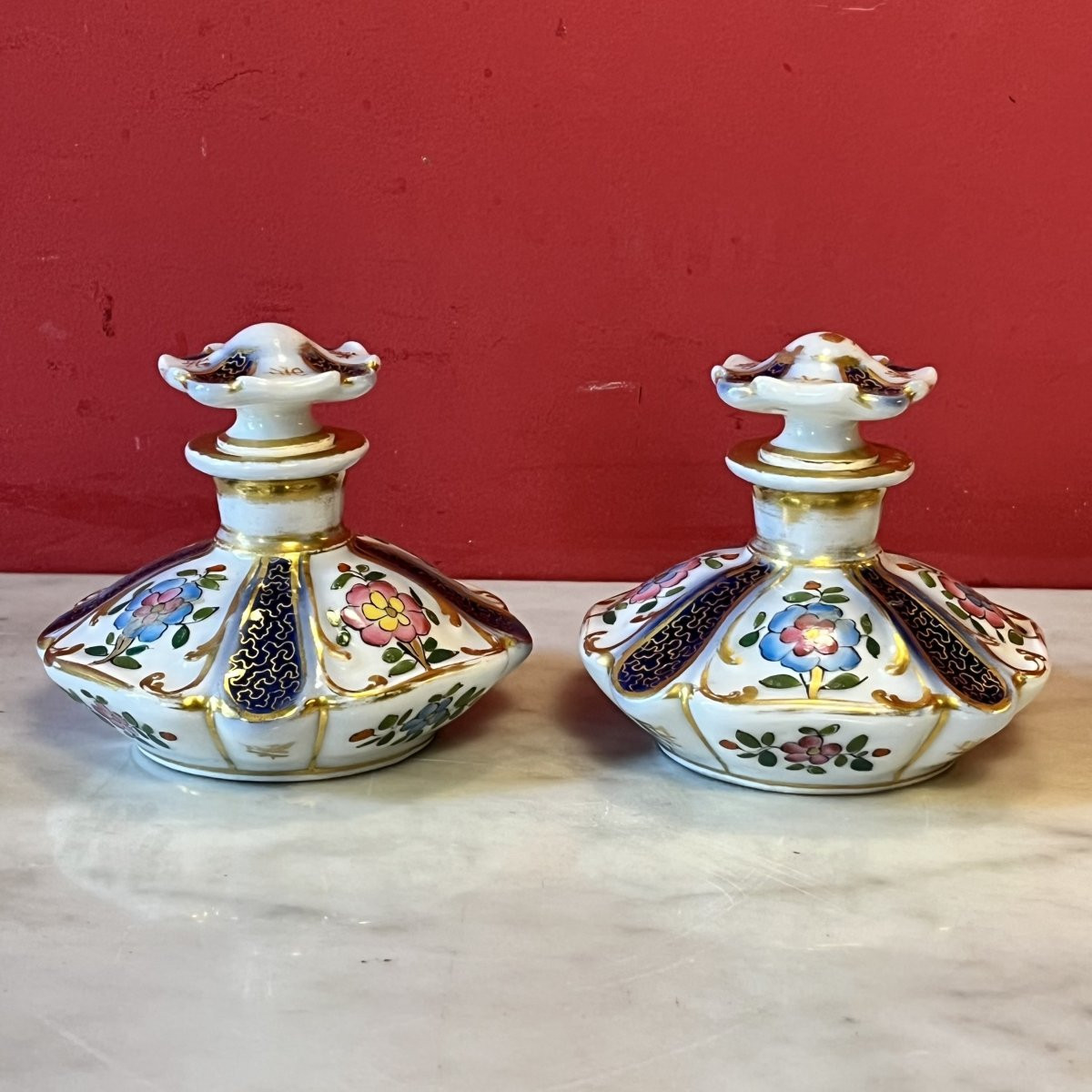 Paire de flacons, époque Restauration-photo-2