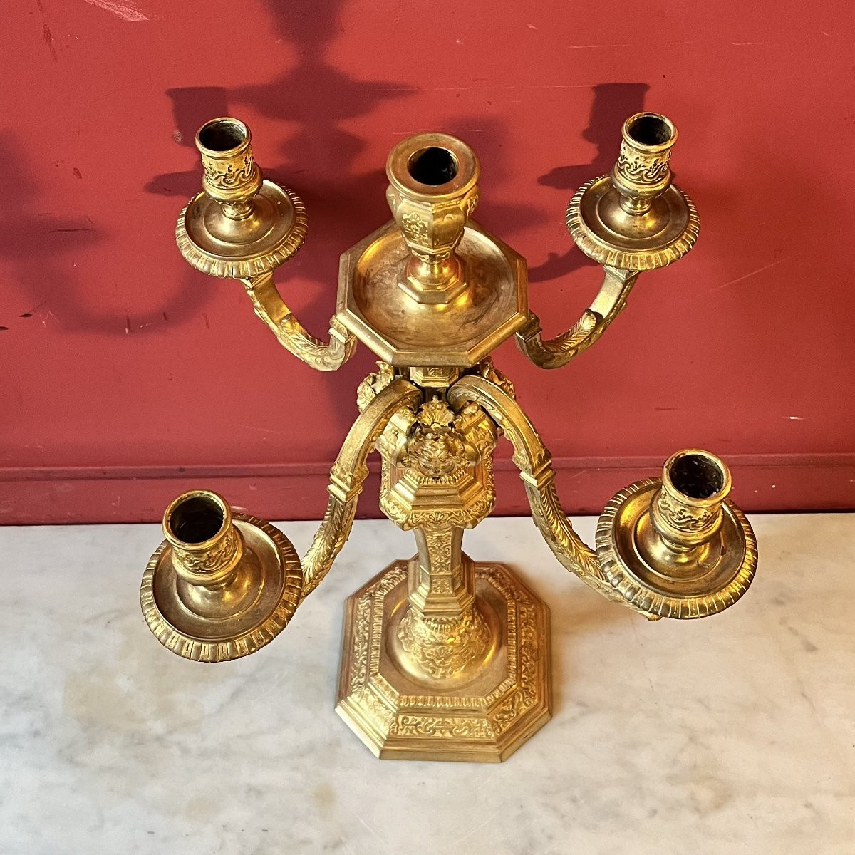 Large Louis XIV Candelabra (56 Cm)-photo-3