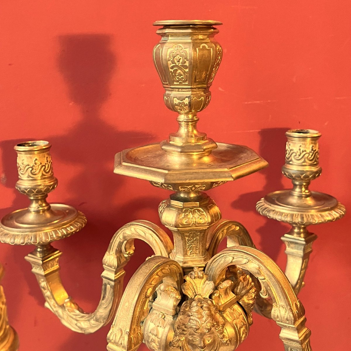 Large Louis XIV Candelabra (56 Cm)-photo-4