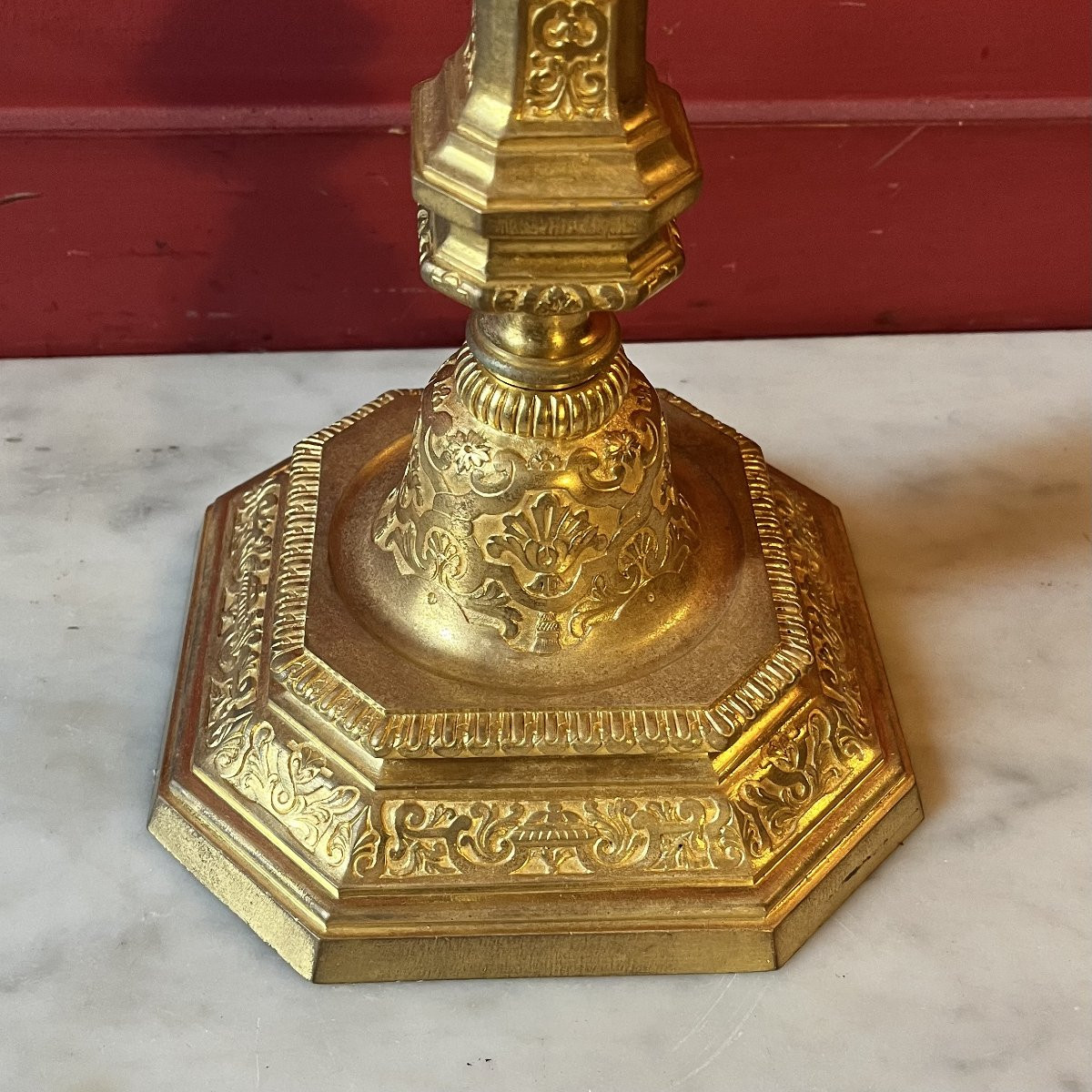 Large Louis XIV Candelabra (56 Cm)-photo-5