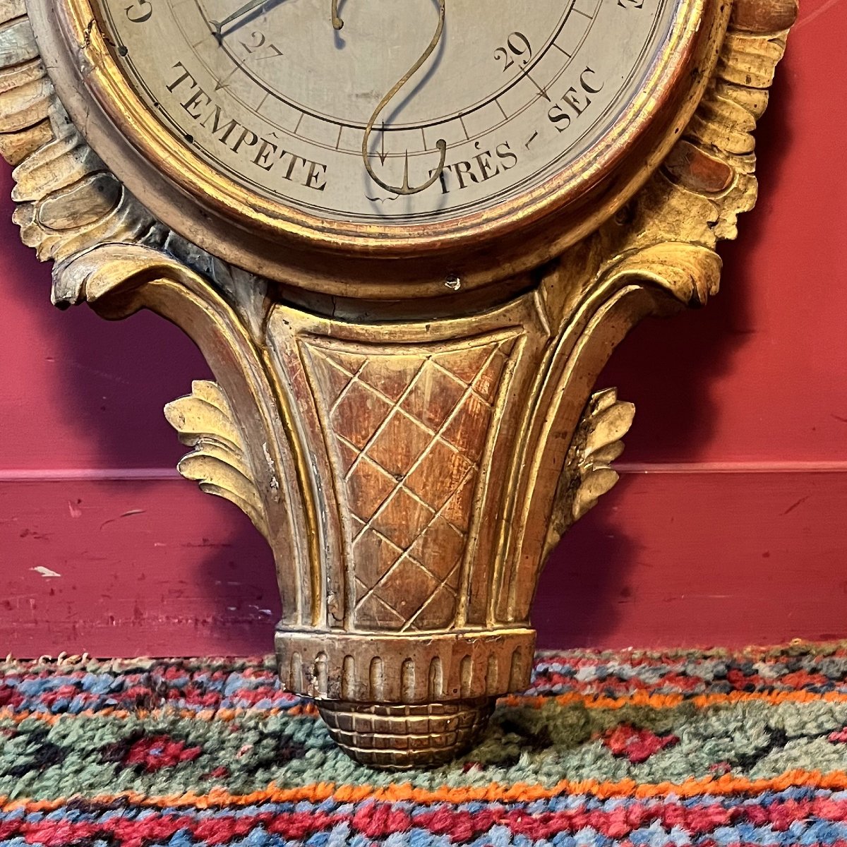 Baromètre thermomètre, époque Louis XVI-photo-1