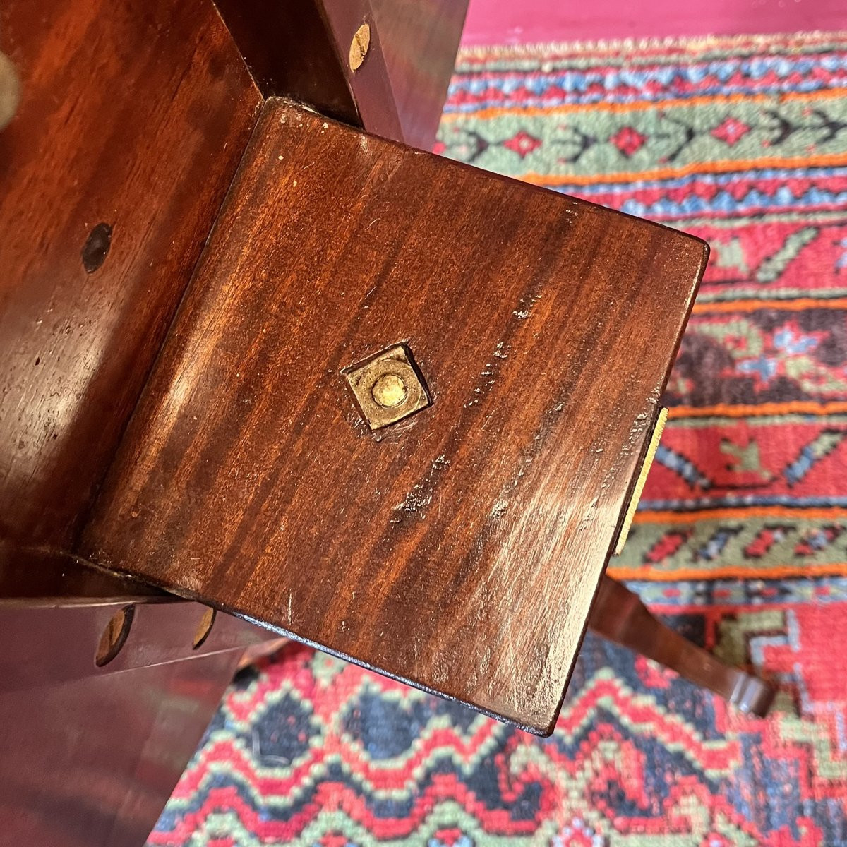 Guéridon acajou estampillé, époque Louis XVI-photo-4