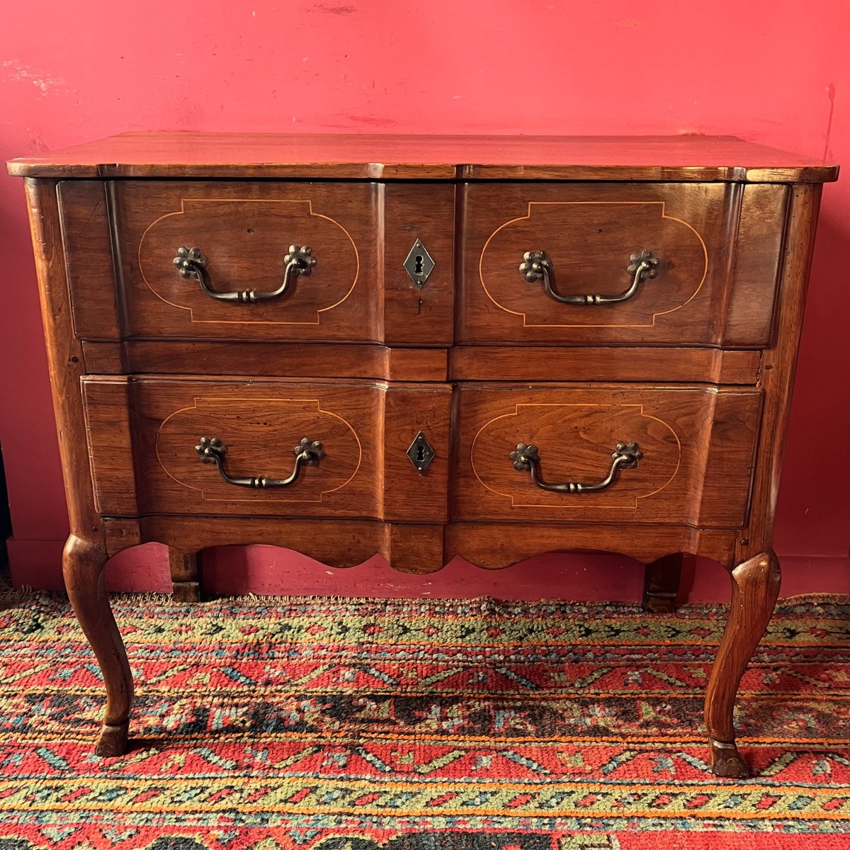 Small Provencal Crossbow Chest Of Drawers, 18th Century-photo-2