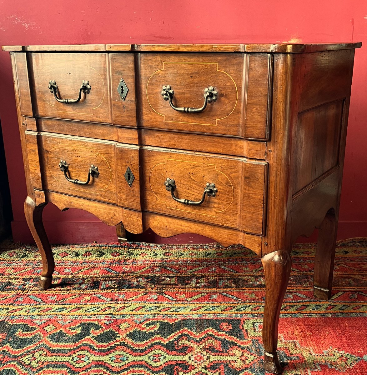 Small Provencal Crossbow Chest Of Drawers, 18th Century-photo-3