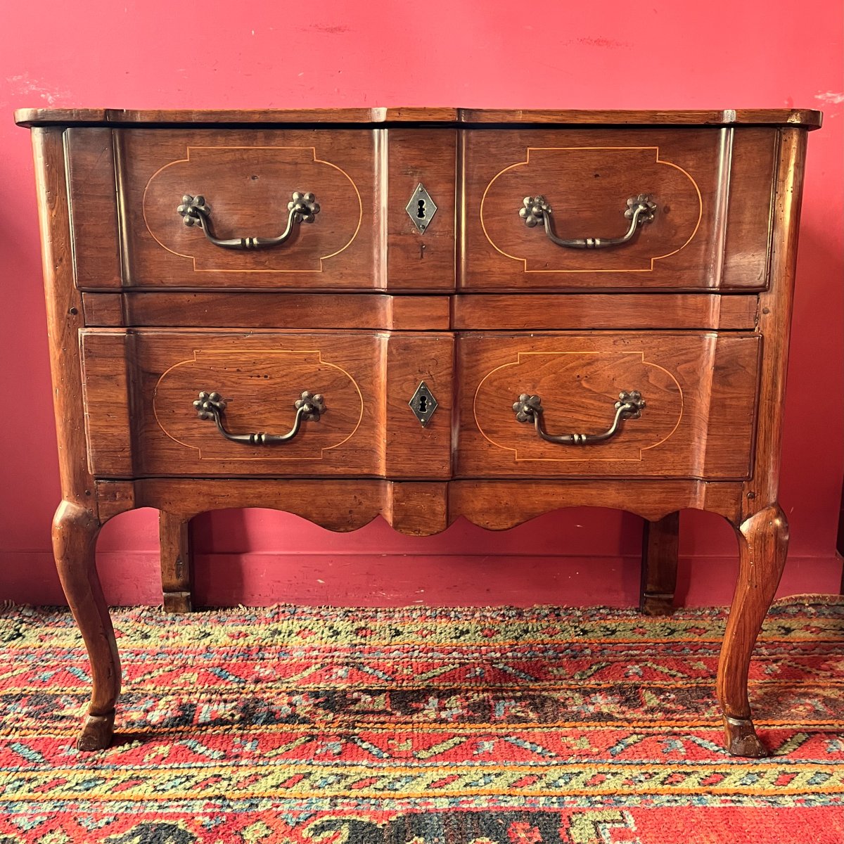 Small Provencal Crossbow Chest Of Drawers, 18th Century-photo-3