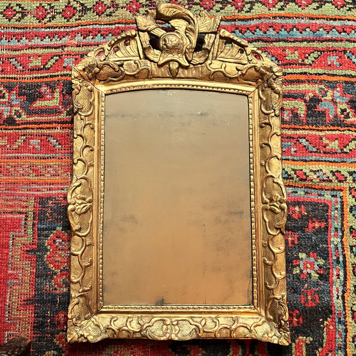Miroir au casque antique, époque Régence-photo-2