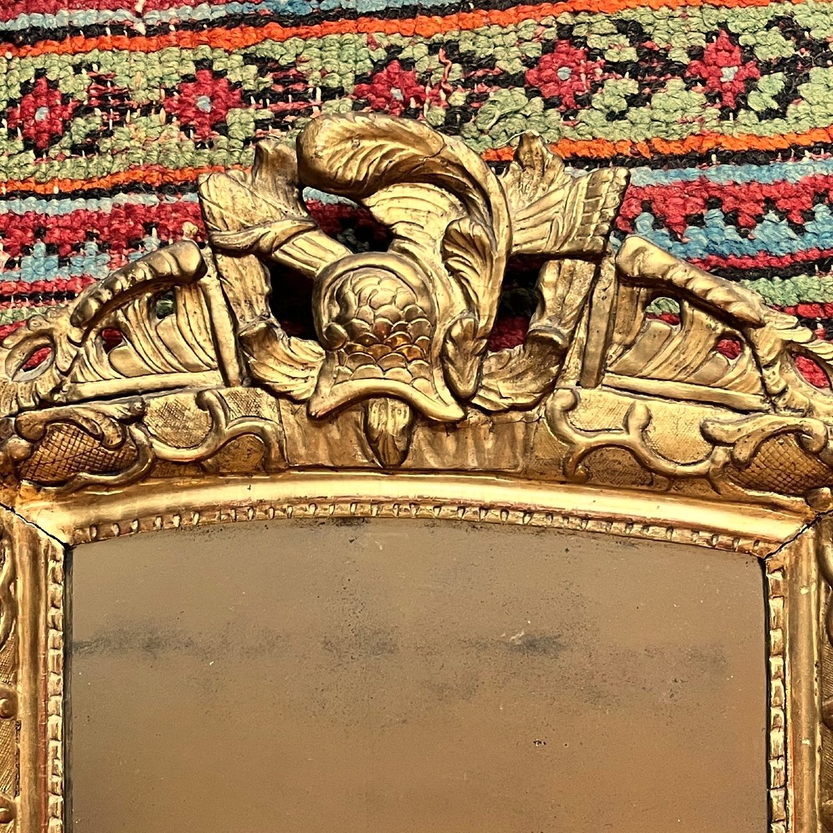 Miroir au casque antique, époque Régence-photo-3