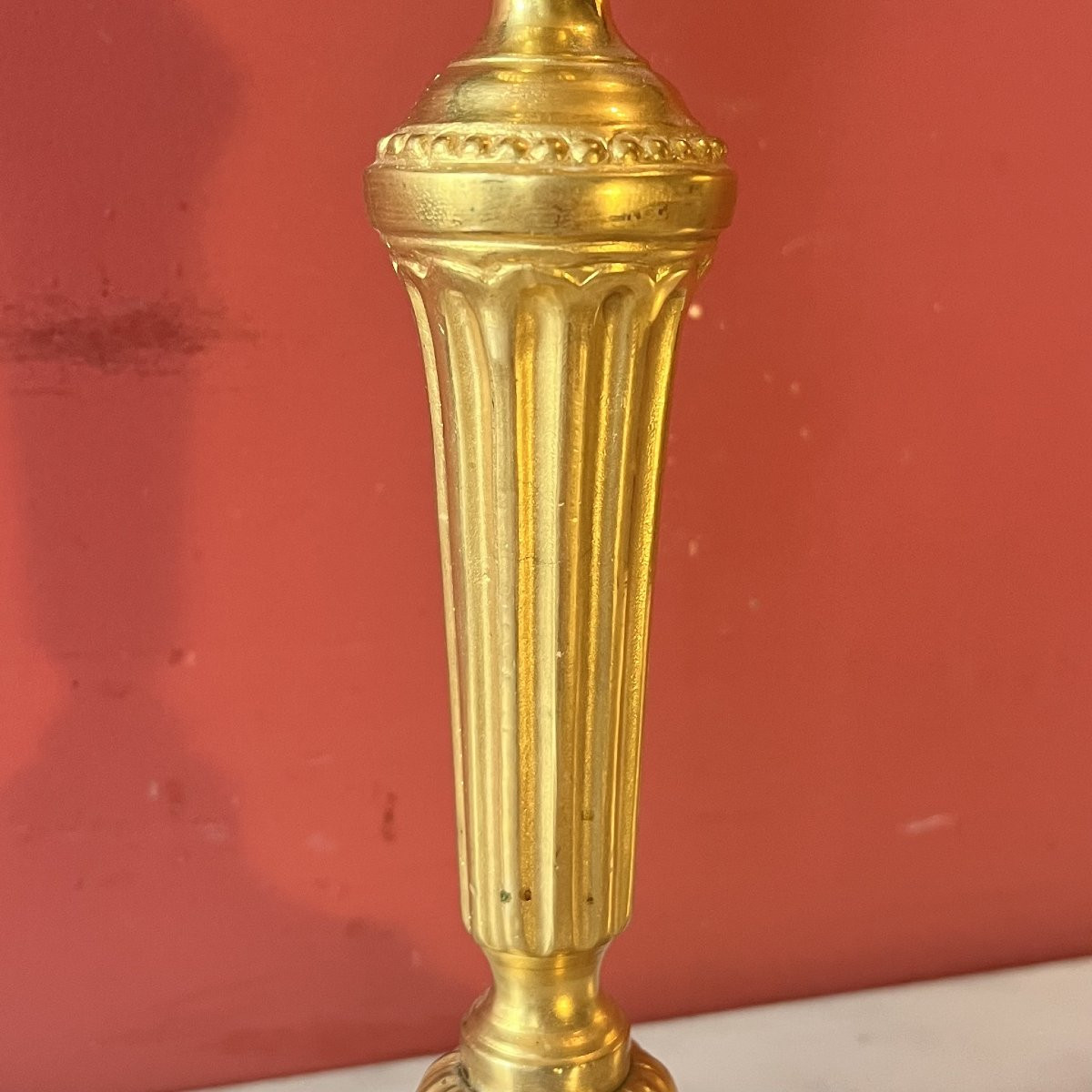 Rare suite de quatre bougeoirs, époque Louis XVI-photo-2