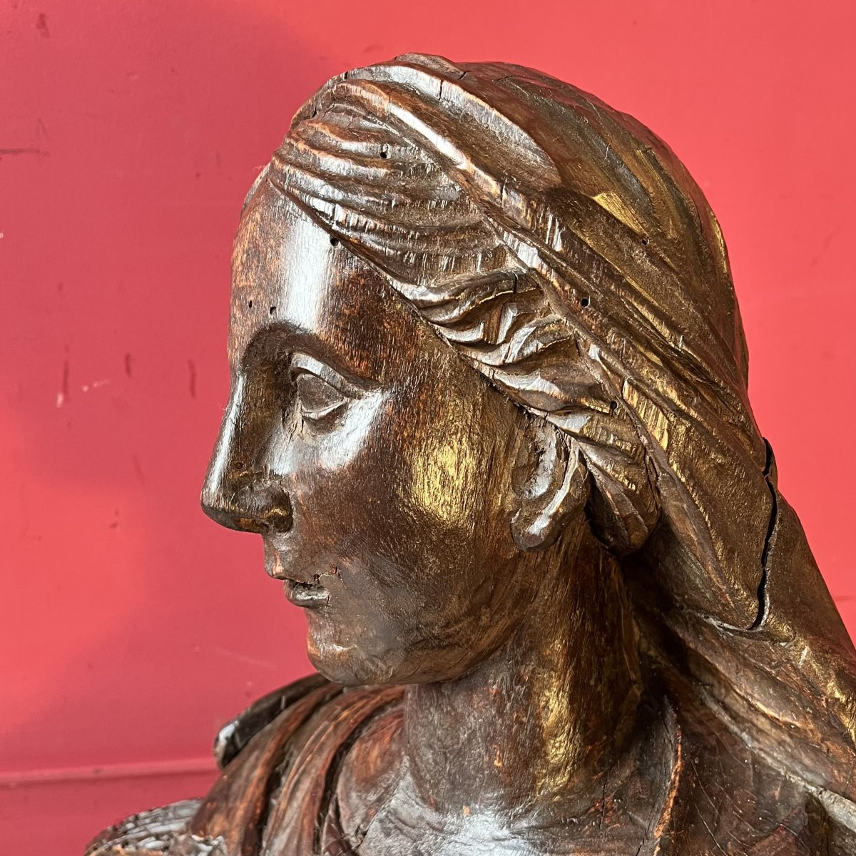 Buste de femme à l'antique, XVIIème siècle-photo-4