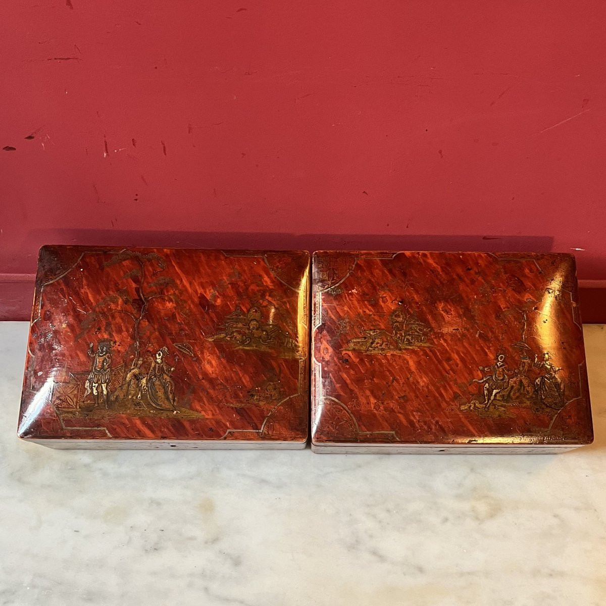 Paire de coffrets de toilette, XVIIIème siècle-photo-2