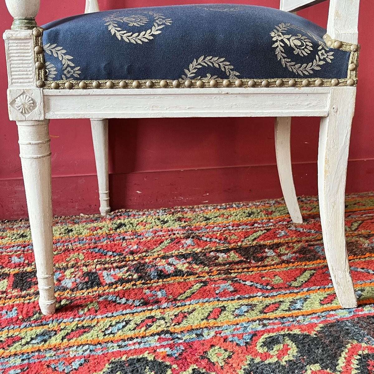 Lacquered Armchair, Directoire Period-photo-5