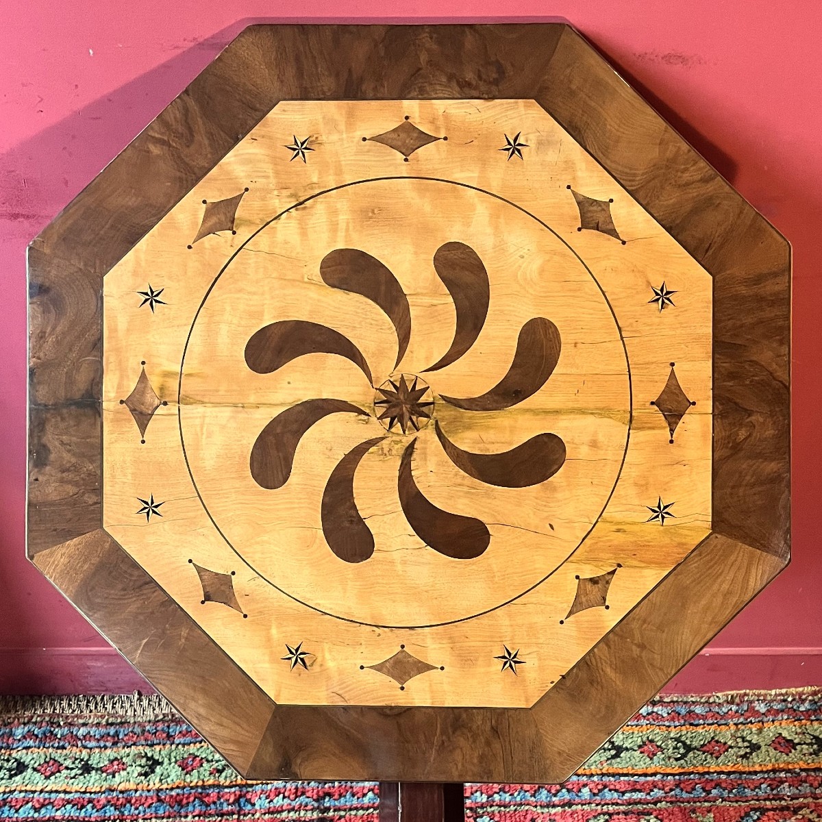 Inlaid Pedestal Table, Early 19th Century