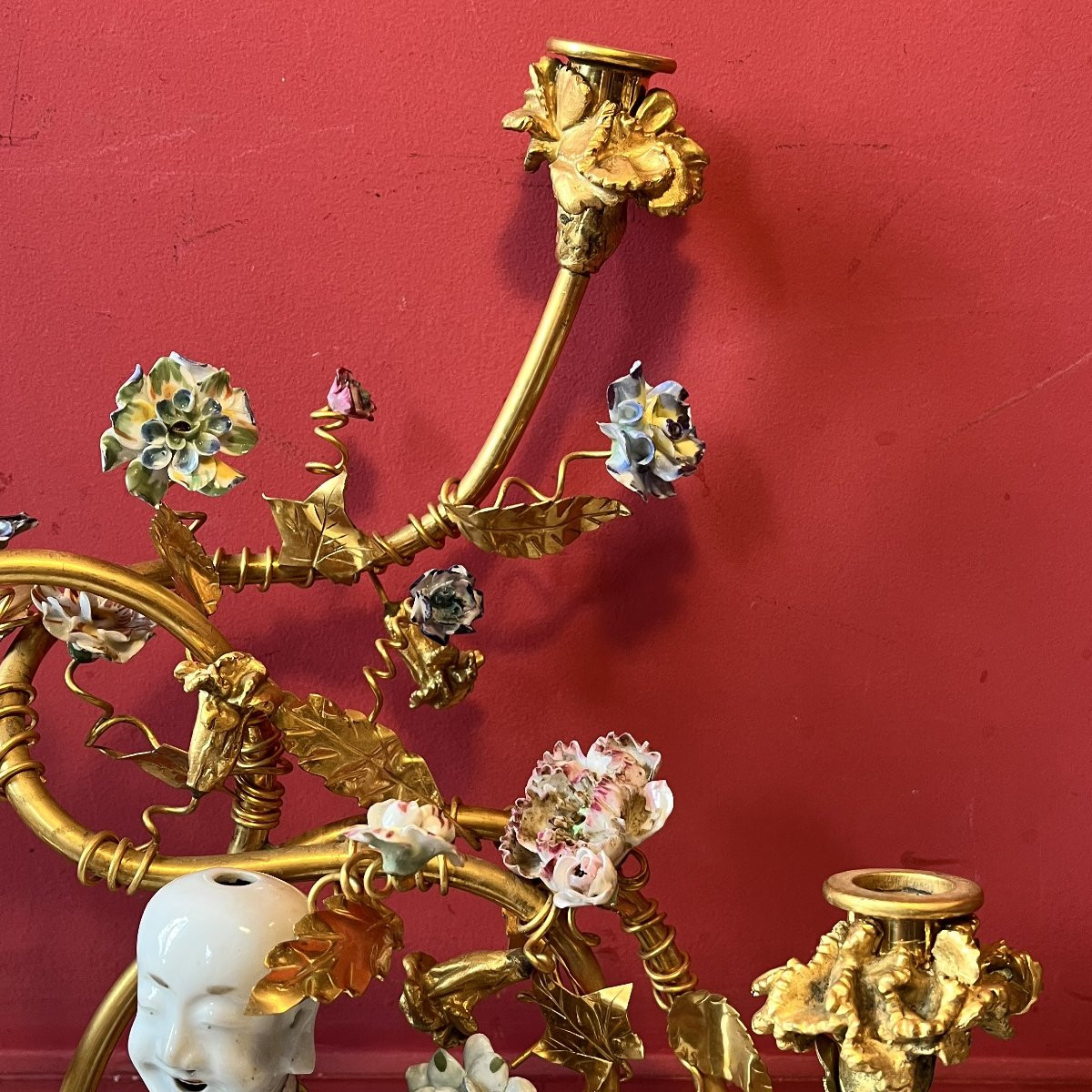 Paire de candélabres aux Magots, fin XIXème siècle-photo-4