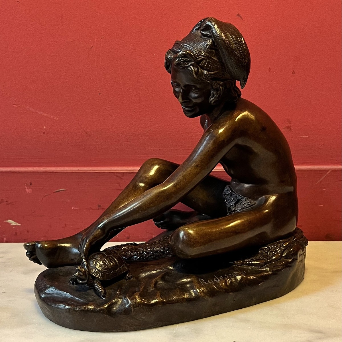 Jeune pêcheur napolitain par F. Rude et Susse fondeur 