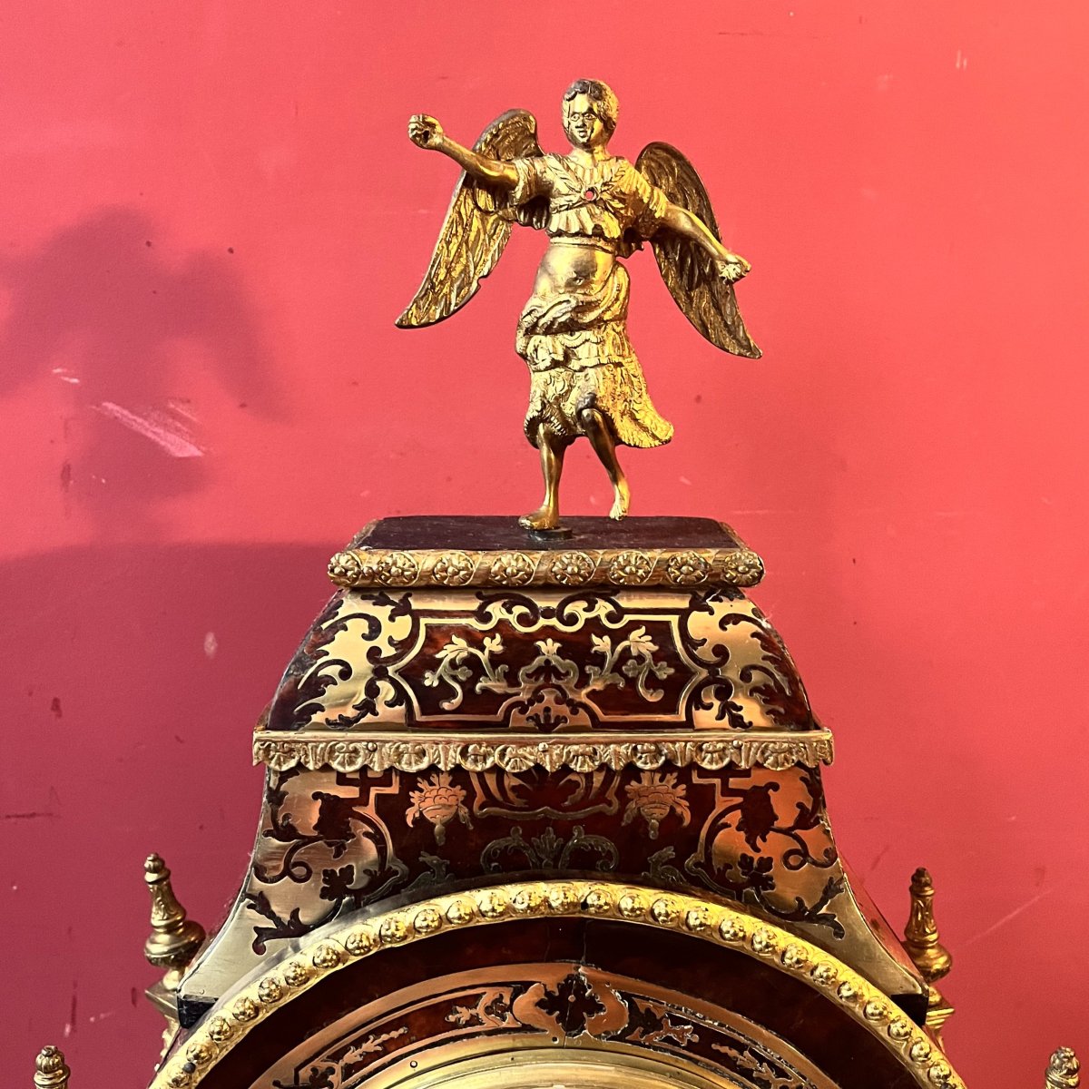 Boulle Marquetry Mantel Clock, Louis XIV Period-photo-1