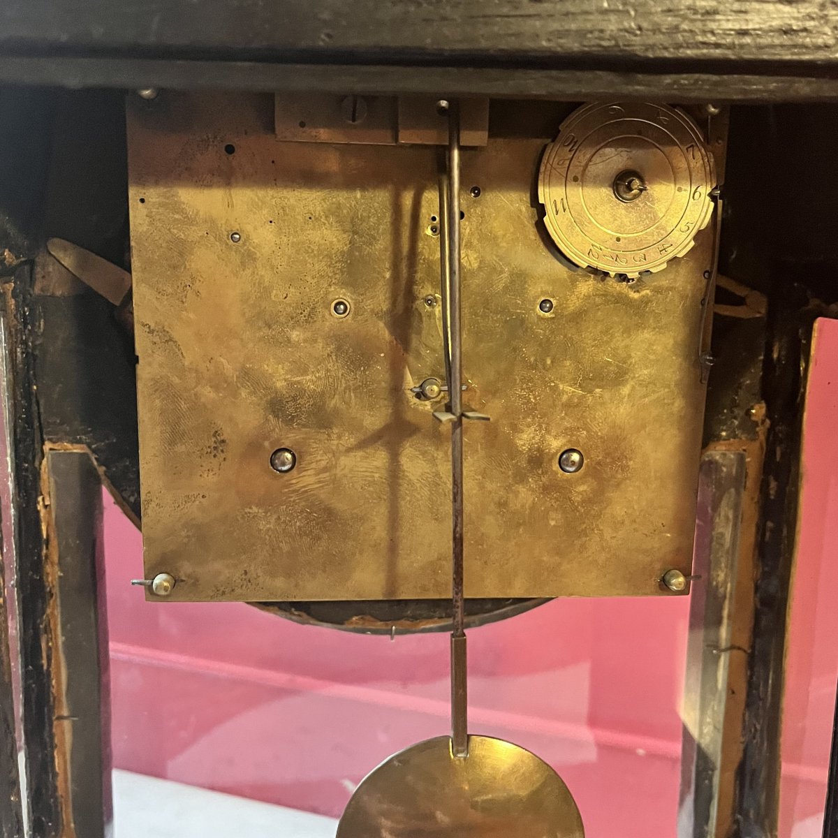 Boulle Marquetry Mantel Clock, Louis XIV Period-photo-7