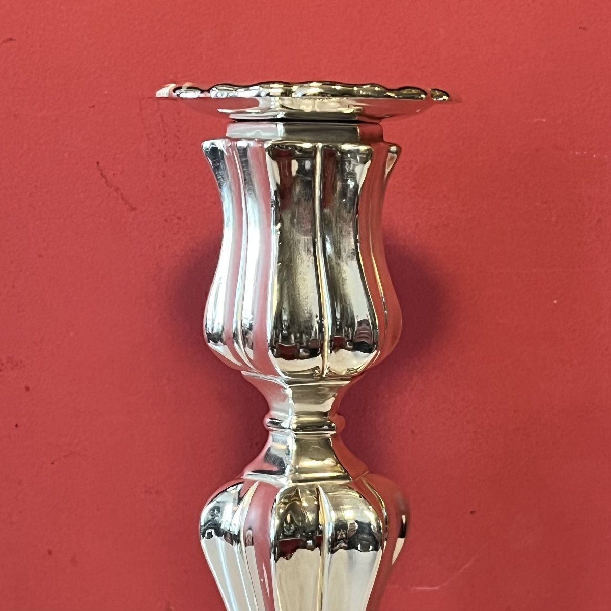Pair Of Torches With Crowned "c", Louis XV Period-photo-4