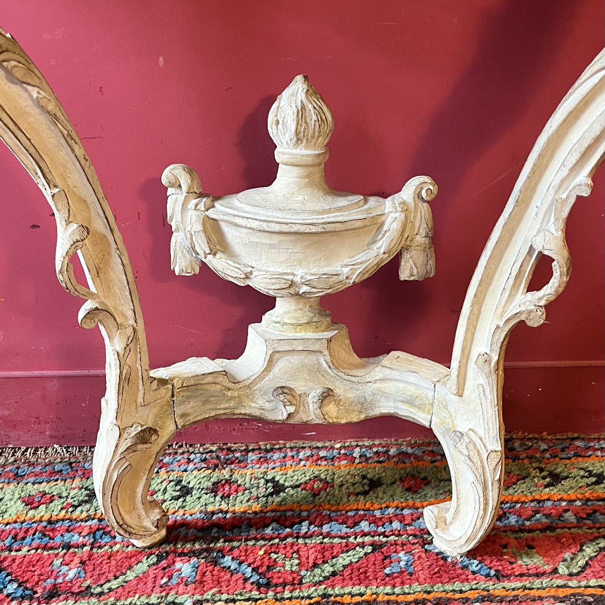 Console sculptée et laquée, fin époque Louis XV-photo-4