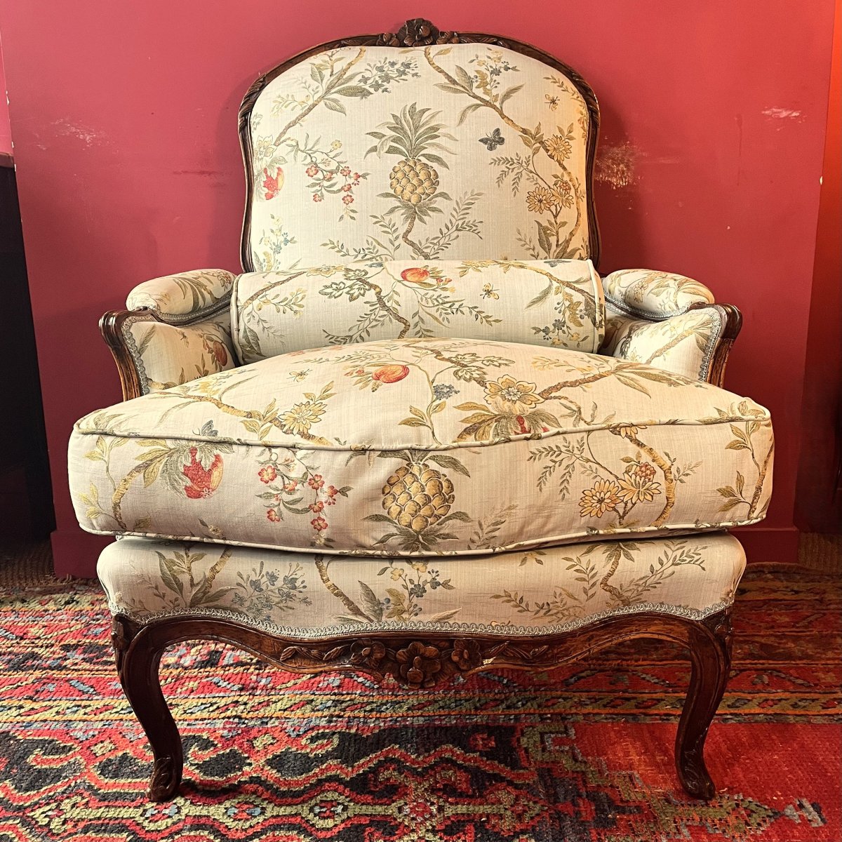 Grande bergère à la Reine, époque Louis XV-photo-2