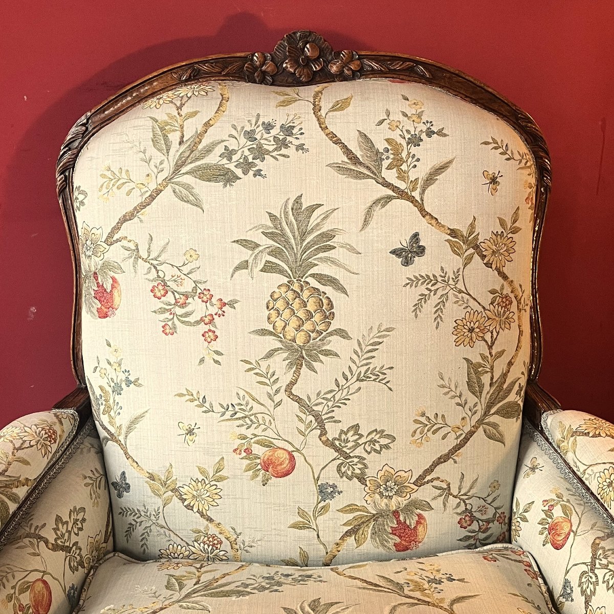 Grande bergère à la Reine, époque Louis XV-photo-1