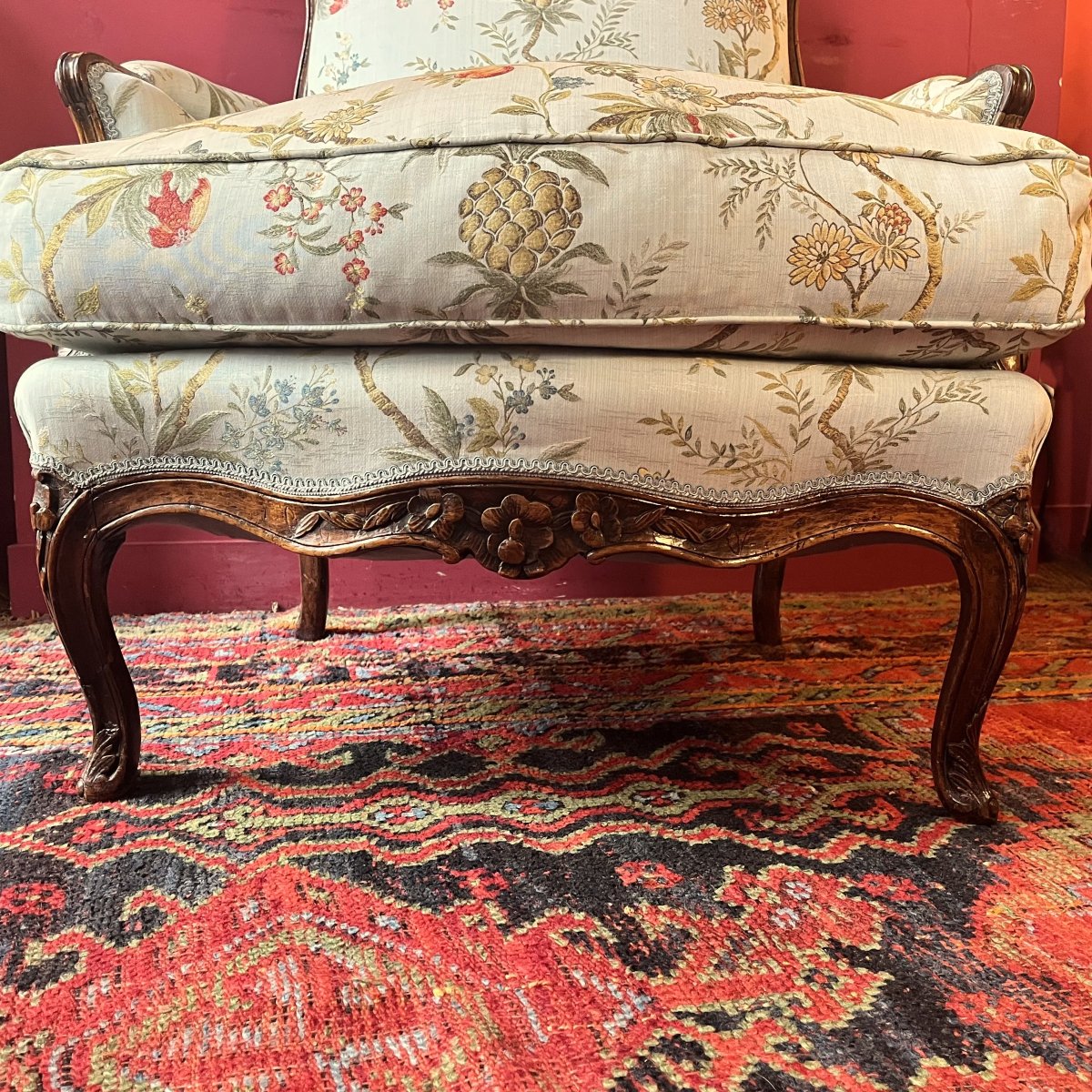 Grande bergère à la Reine, époque Louis XV-photo-3
