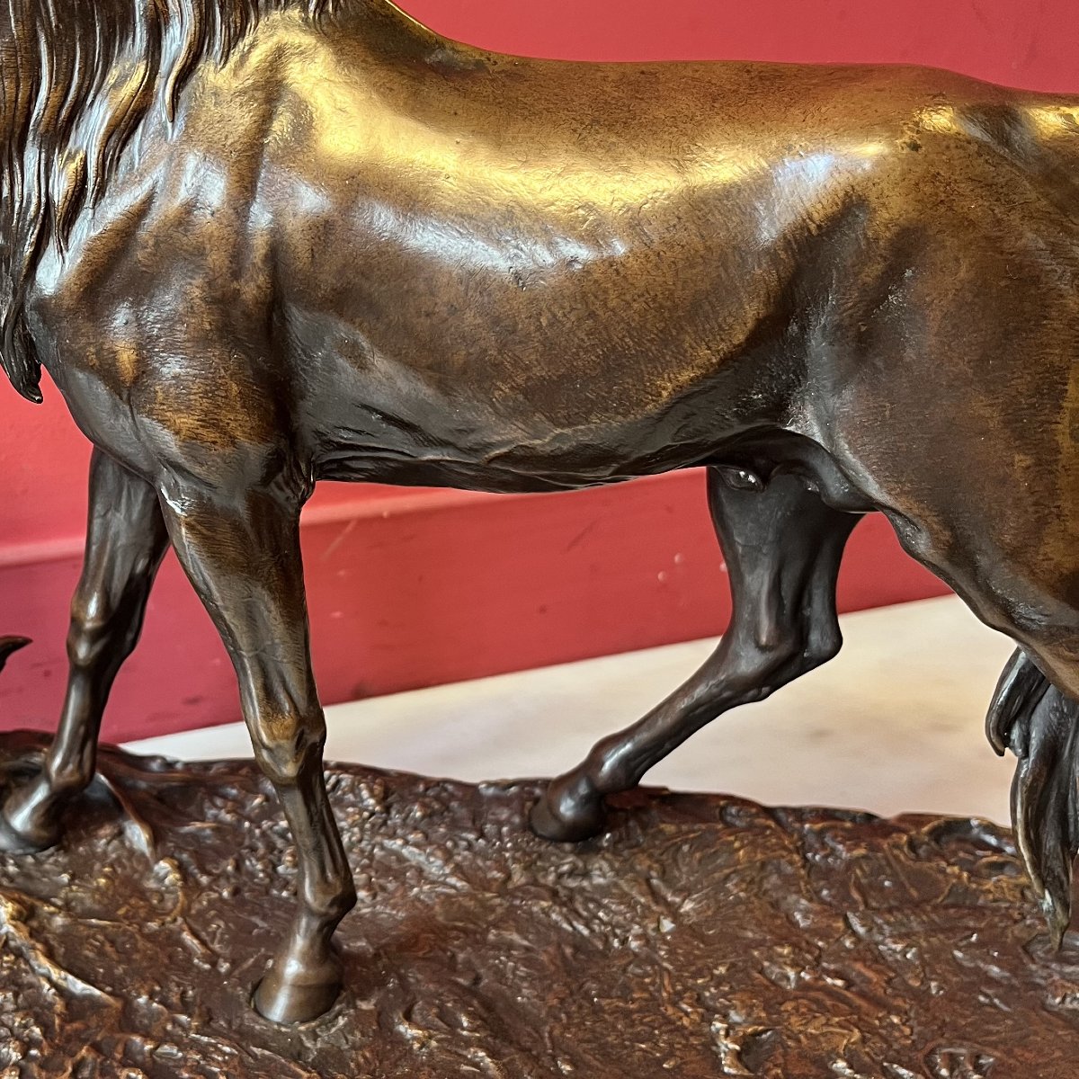 P.j. Mène, Horse By A Palm Tree, 19th Century-photo-4