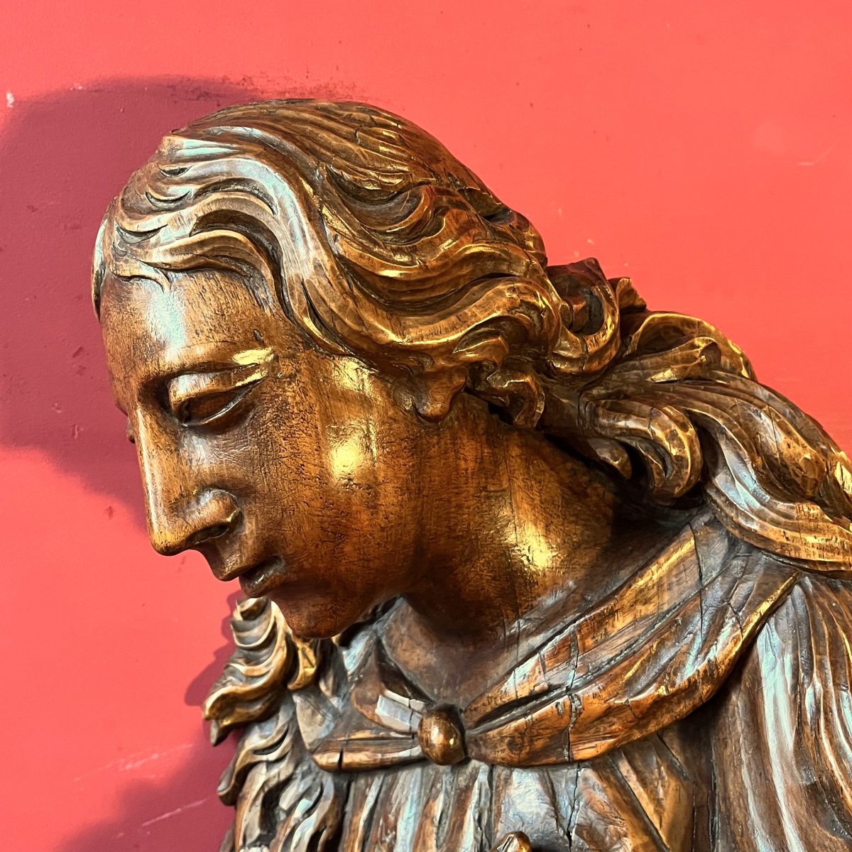 Marie-Madeleine, grande sculpture, XVIIème siècle (94 cm)-photo-1