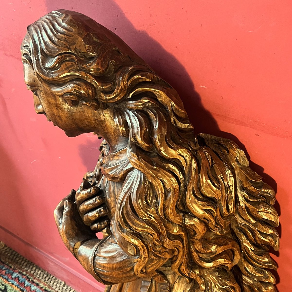 Marie-Madeleine, grande sculpture, XVIIème siècle (94 cm)-photo-2
