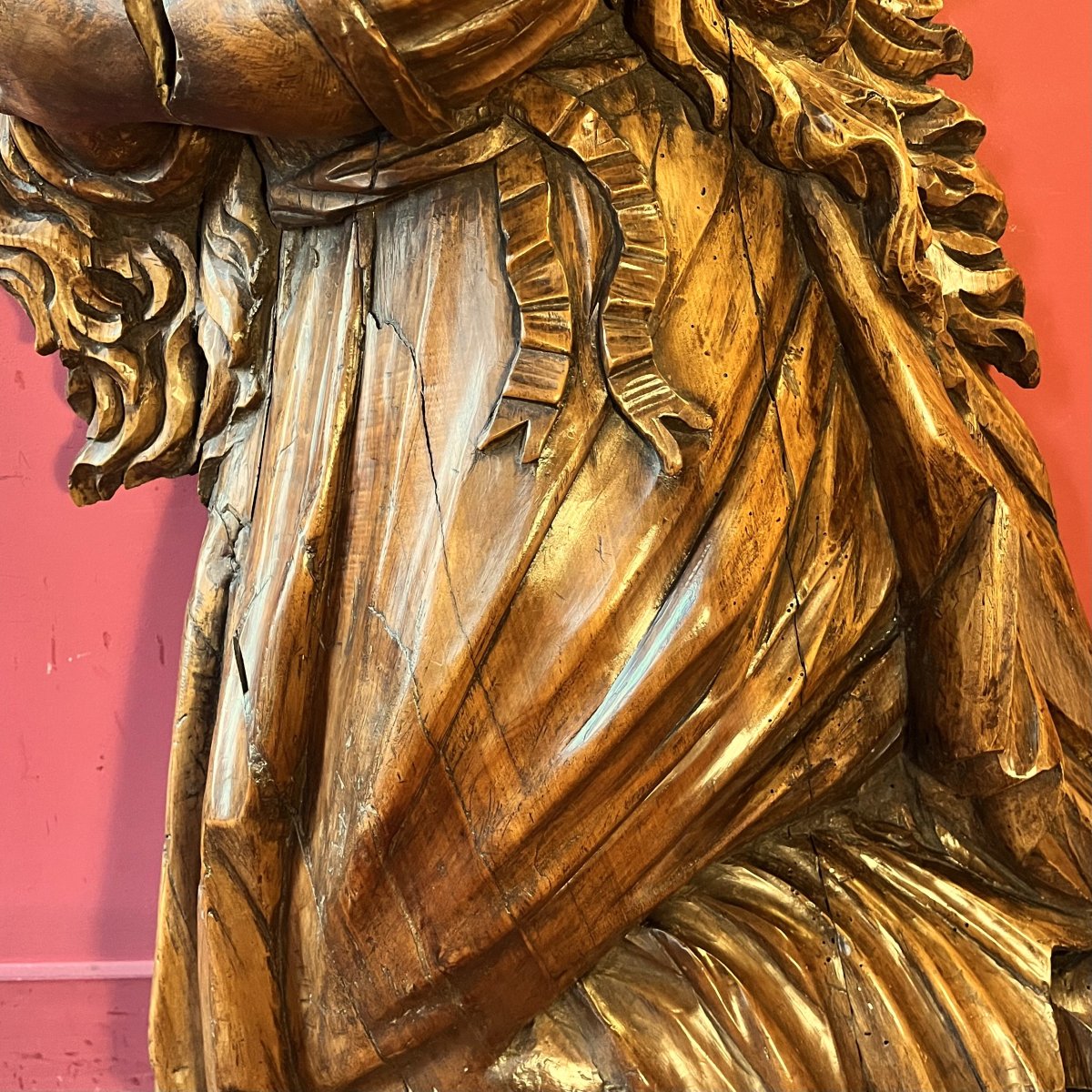 Marie-Madeleine, grande sculpture, XVIIème siècle (94 cm)-photo-5