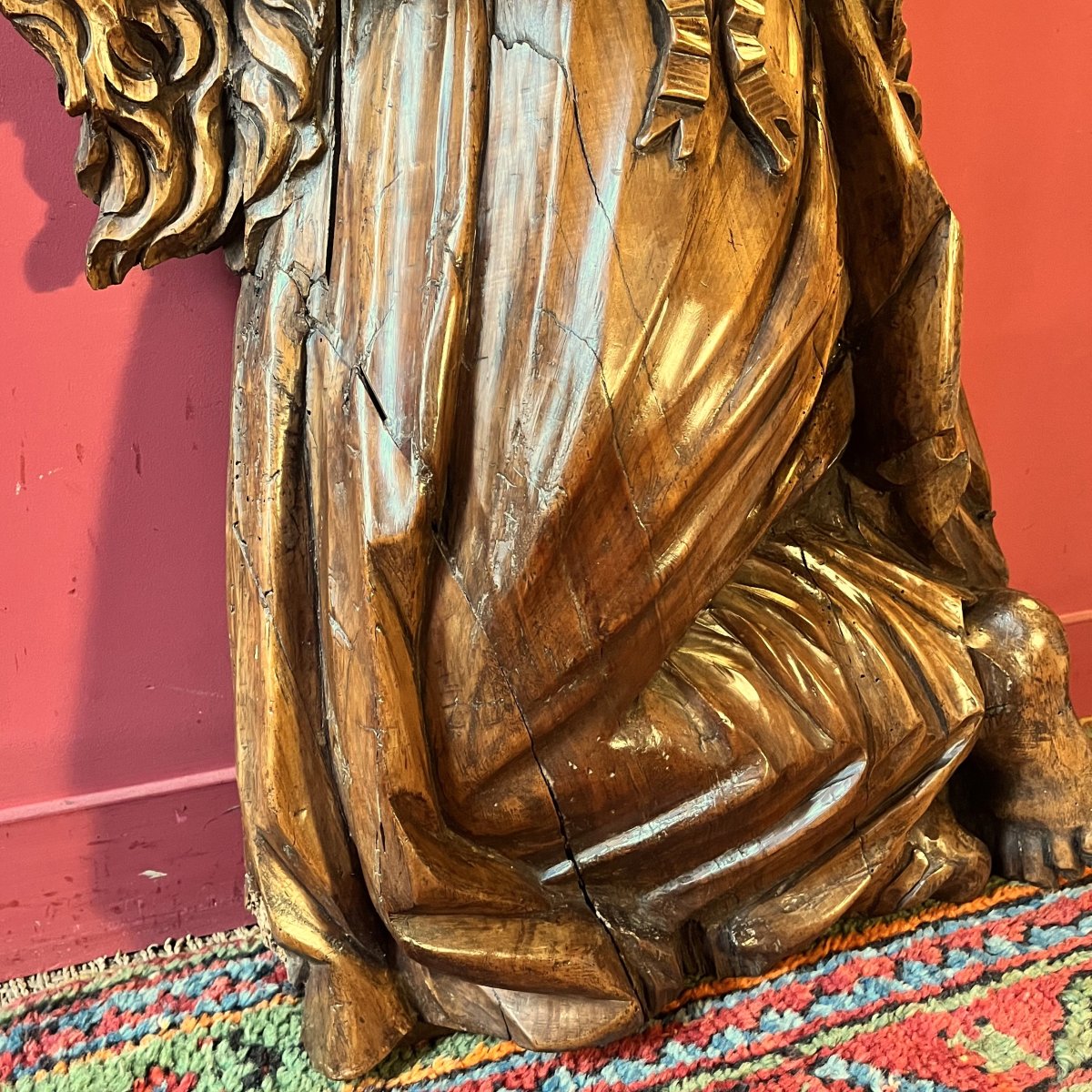Marie-Madeleine, grande sculpture, XVIIème siècle (94 cm)-photo-6
