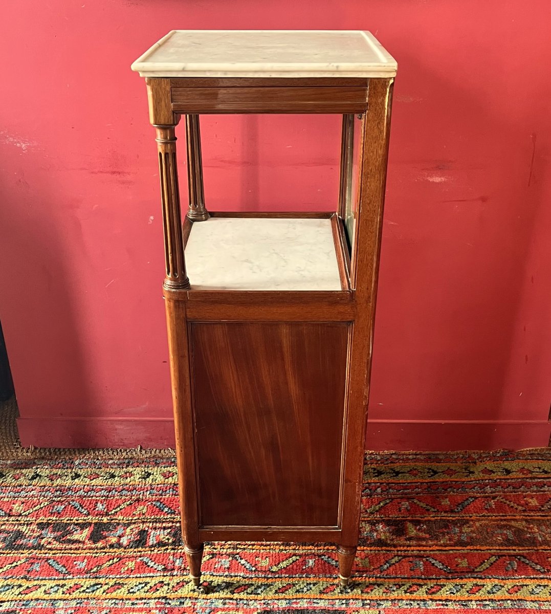 Barbière en acajou, époque Louis XVI-photo-4