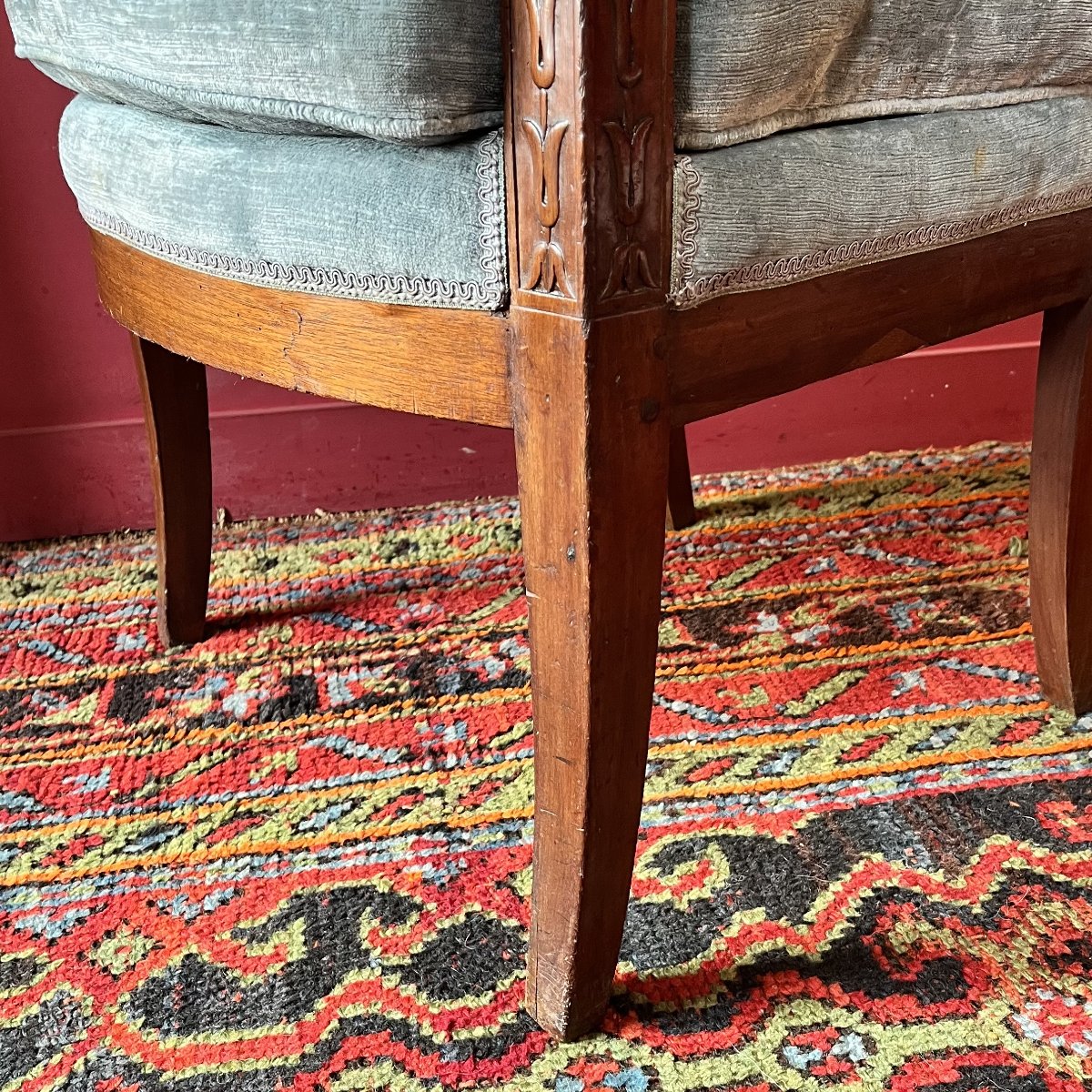 Fauteuil en acajou, époque Restauration-photo-4