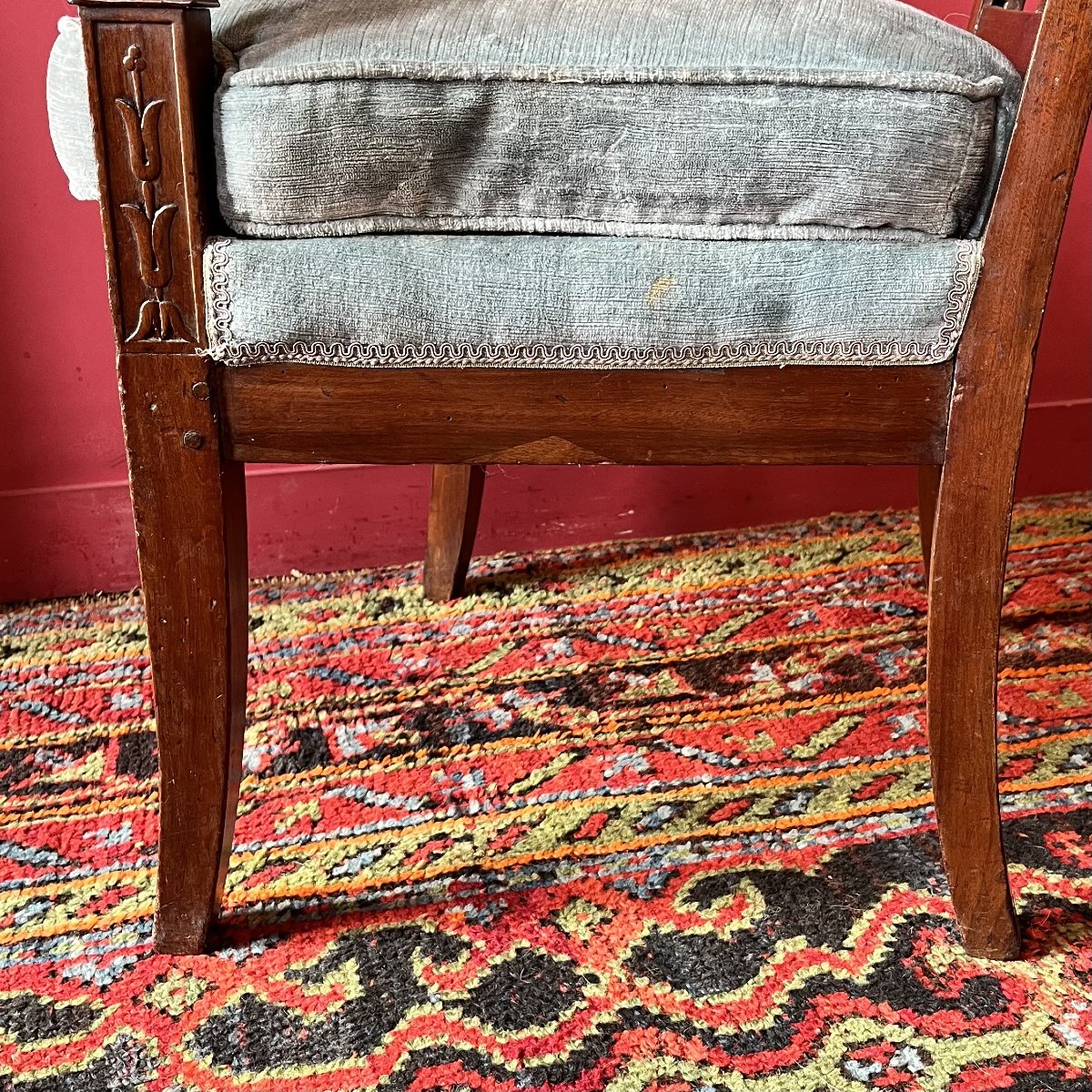 Fauteuil en acajou, époque Restauration-photo-5