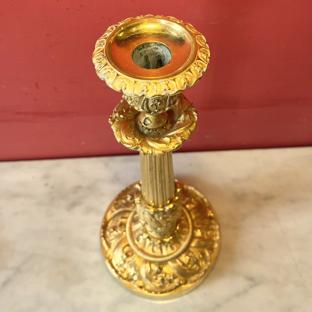 Torch With Acanthus Leaves, Charles X Period-photo-2