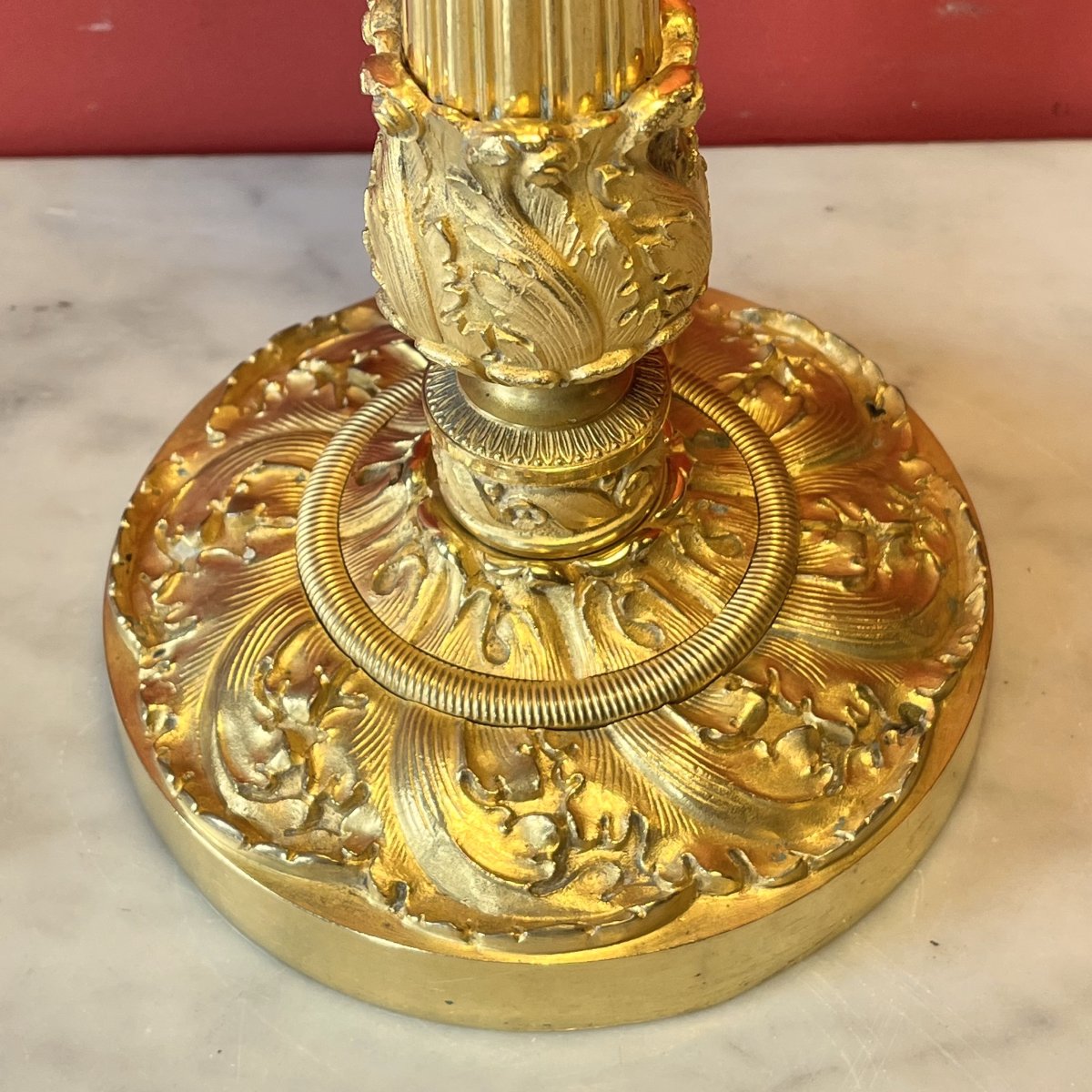 Torch With Acanthus Leaves, Charles X Period-photo-2