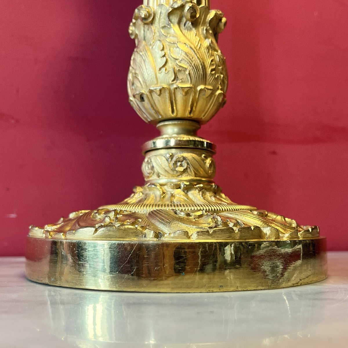 Torch With Acanthus Leaves, Charles X Period-photo-3
