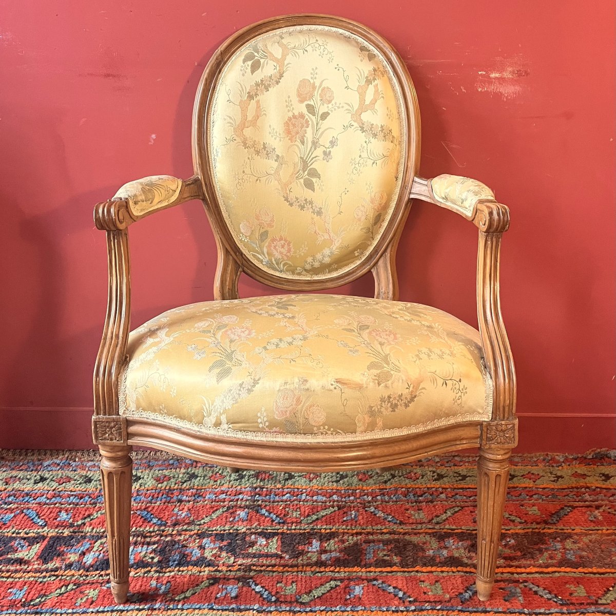 Stamped "c. Séné," Louis XVI-period Armchair-photo-2