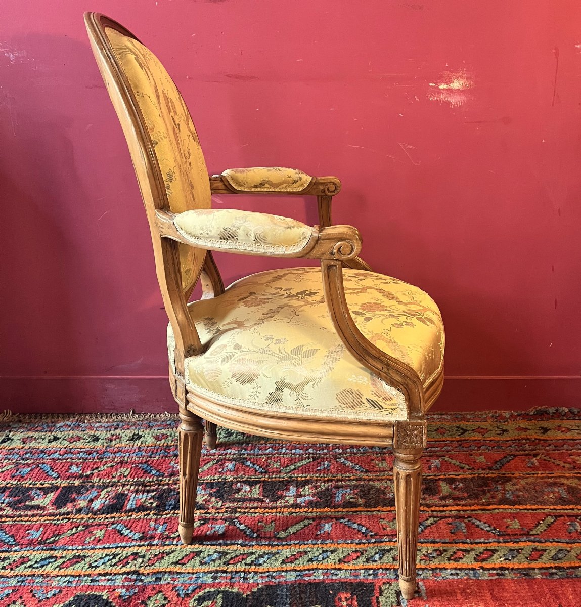 Stamped "c. Séné," Louis XVI-period Armchair-photo-3