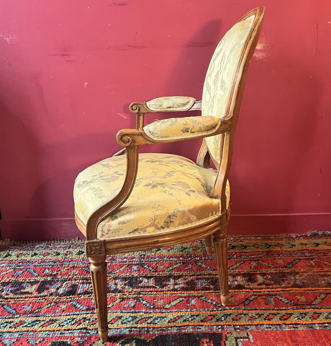 Stamped "c. Séné," Louis XVI-period Armchair-photo-4