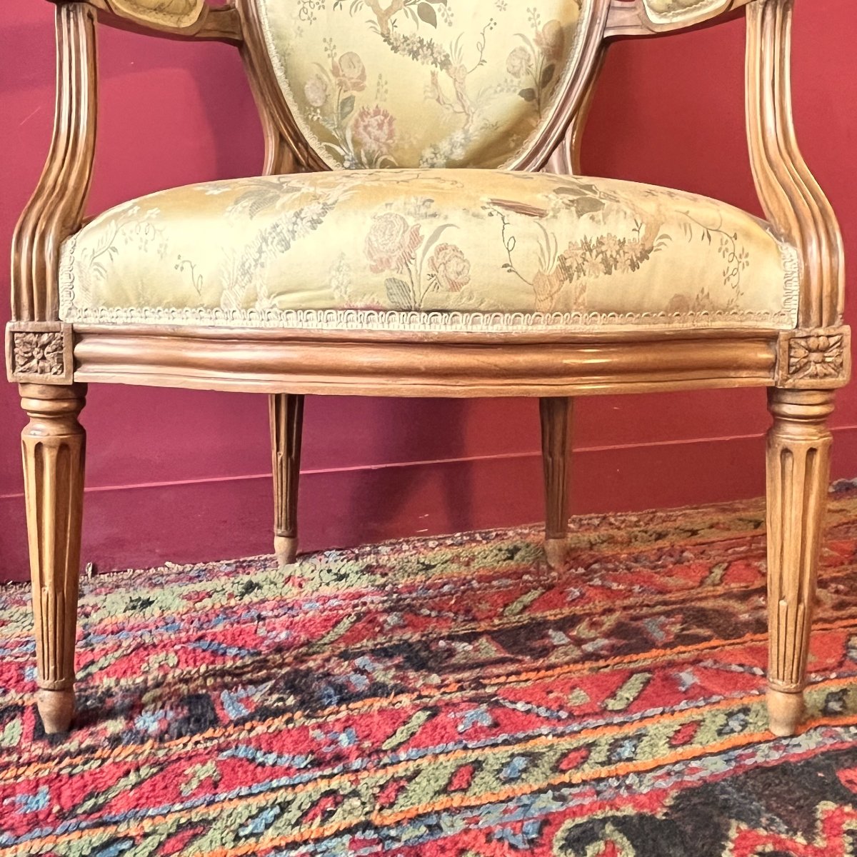Stamped "c. Séné," Louis XVI-period Armchair-photo-3