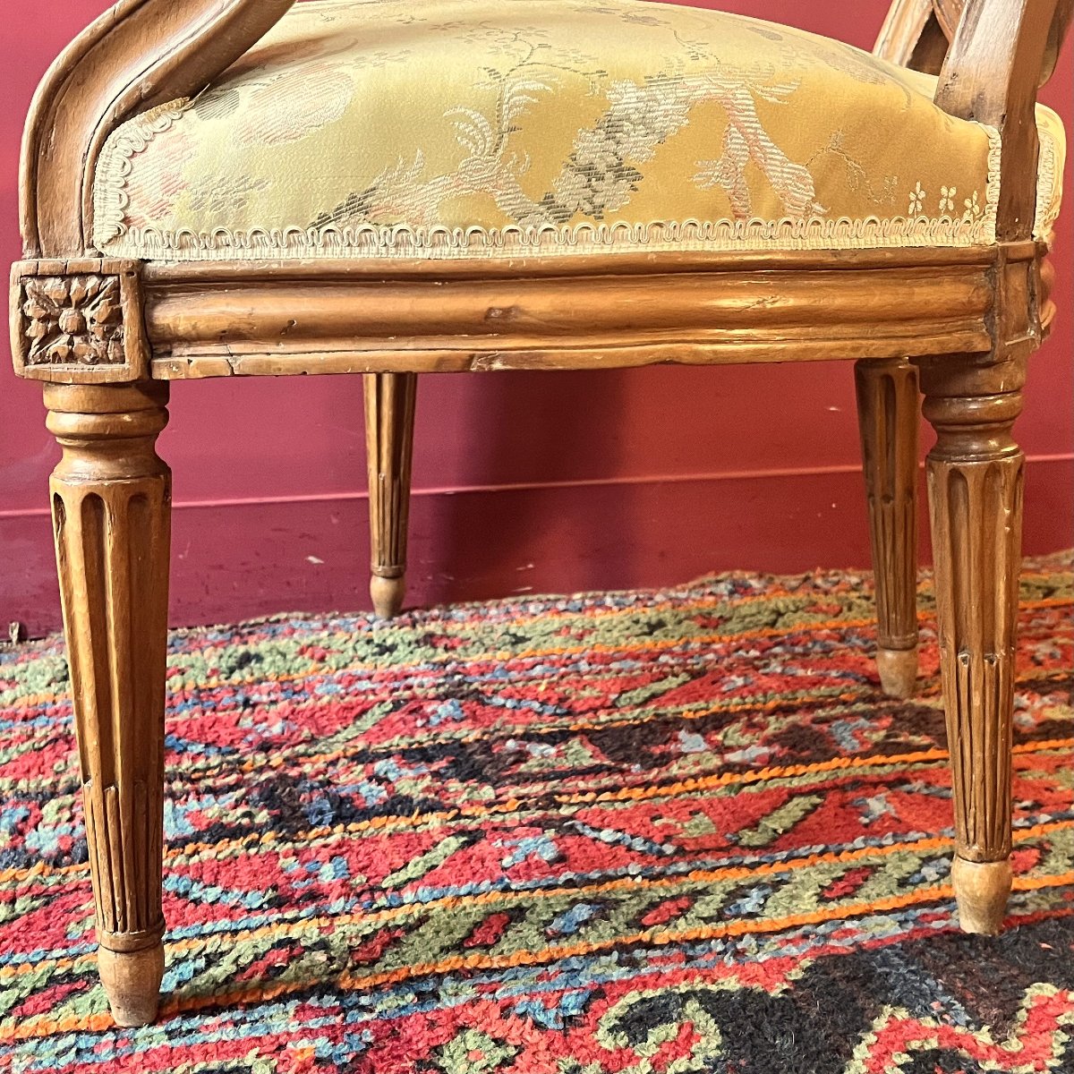 Stamped "c. Séné," Louis XVI-period Armchair-photo-5