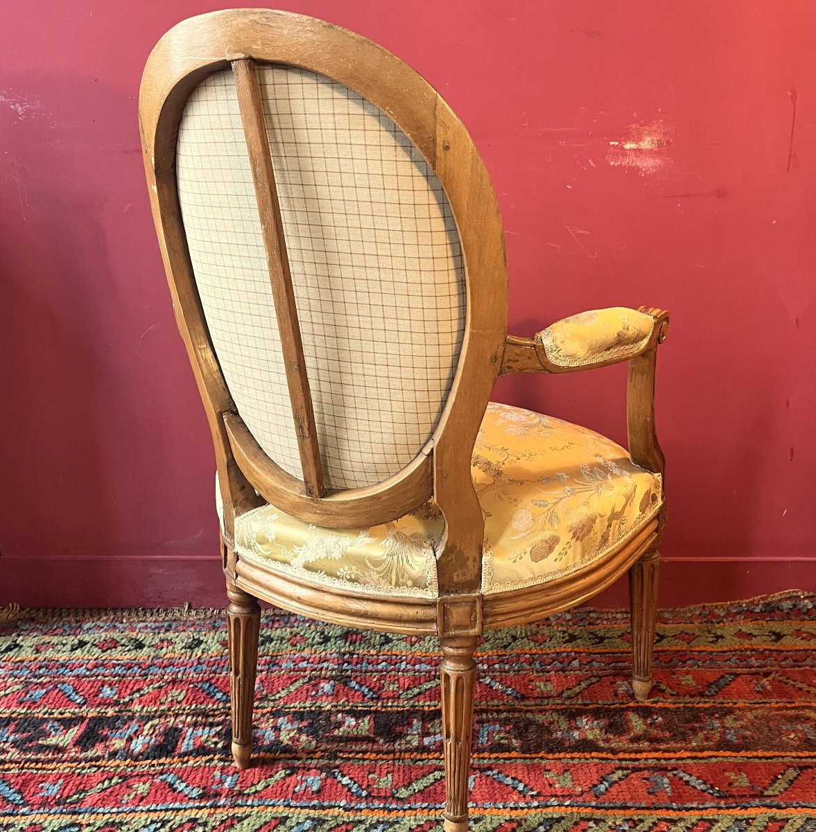 Stamped "c. Séné," Louis XVI-period Armchair-photo-6