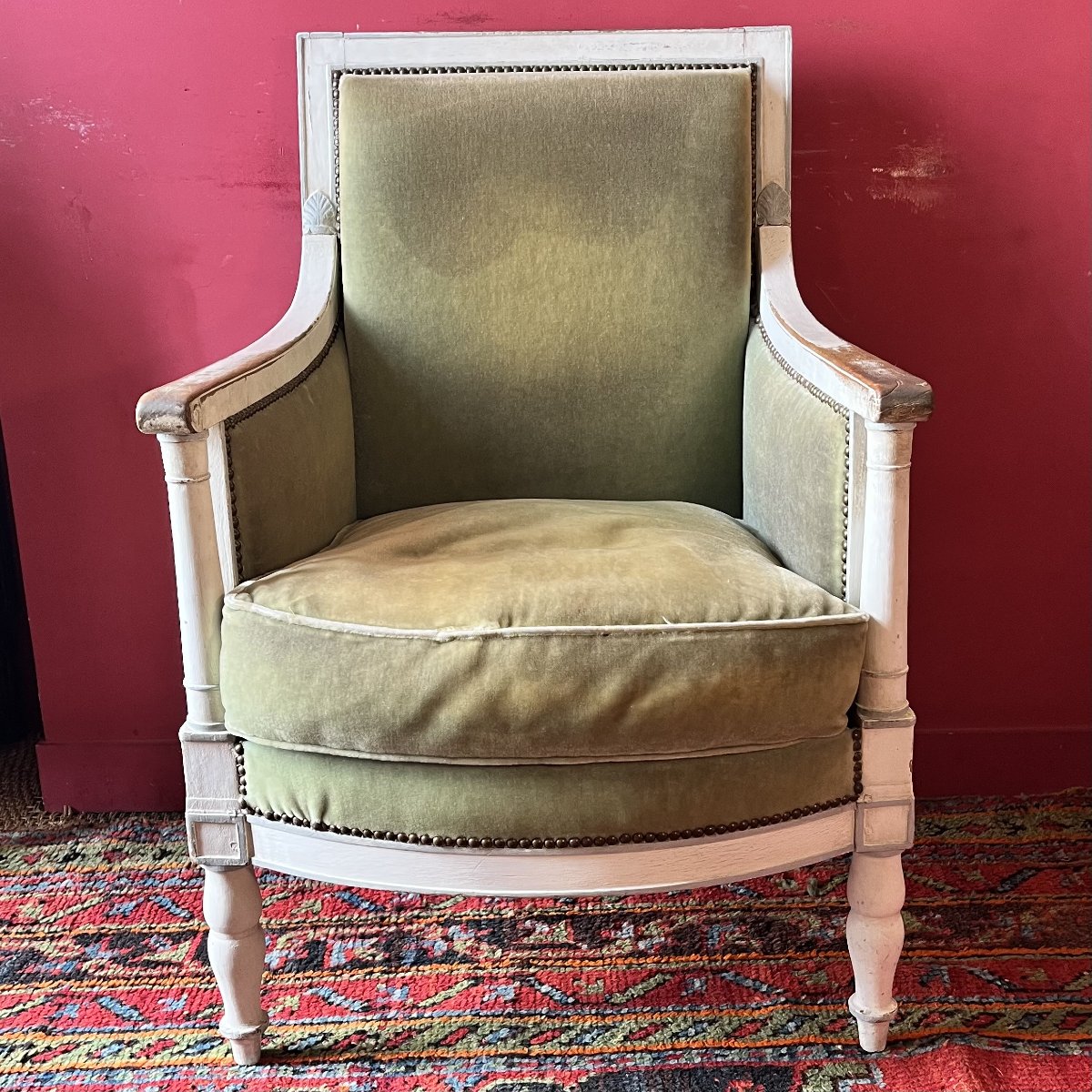 Jacob Desmalter pour Compiègne, paire de bergères époque Empire-photo-2