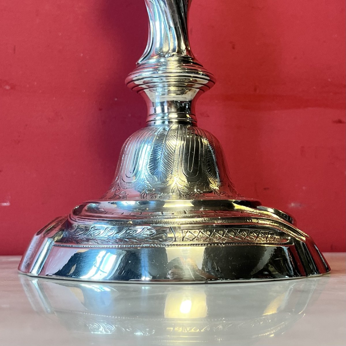 Bougeoir rocialle, époque Louis XV-photo-2